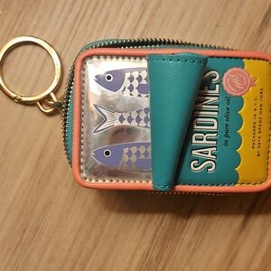 ♠️kate spade Day Tripper Sardine Can Key Ring Coin Purse, Green